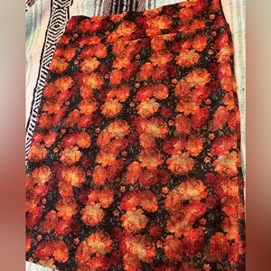 Autumn colored floral print Cassie skirt by LuLaRoe